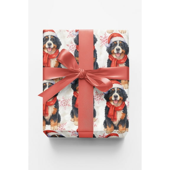 London Penny Premium Wrapping Paper - Snowy Santa Pup