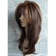 thumbnail image 4 of Peluca de lino marrón mezclado, cabello lacio de longitud media, peluca de seda de alta temperatura con red rosa, 4 of 5