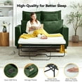 thumbnail image 6 of 65" Pull Out Sofa Bed with USB Charging, Chenille Loveseat, Memory Foam Mattress, 6 of 8