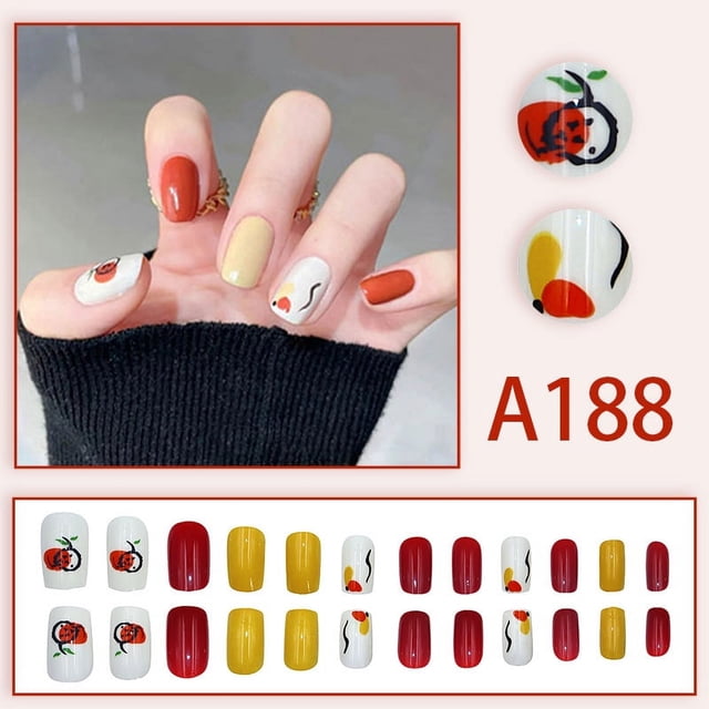 Usando Pieza de Manicura Parche de Uñas Postizas Removible Pieza de Manicura Terminada Transfronteriza Cibernética Novia Baile Parche de Manicura