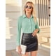 thumbnail image 4 of Camisas con botones para mujer Siliteelon de manga larga, color gris claro, 4 of 9