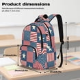 thumbnail image 7 of SEANATIVE Children's Backpack Stylish School Bag Book Bag with Laptop Compartment, Front Pocket & Side Pockets, for Kindergarten Elementary Middle School, Stars and Stripes Pattern, 7 of 7