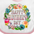 thumbnail image 4 of Inktastic Happy Mother's Day- Flowers Boys or Girls Baby Bib, 4 of 4