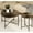 Walnut Brown, variant on 2 Radial Pattern Table - Waterproof With , Black Metal Legs, Distressed Cylindrical, Dark Walnut, Adds Warmth To Your Space Coffee And End Pattern, & Walnut For Living Room Style