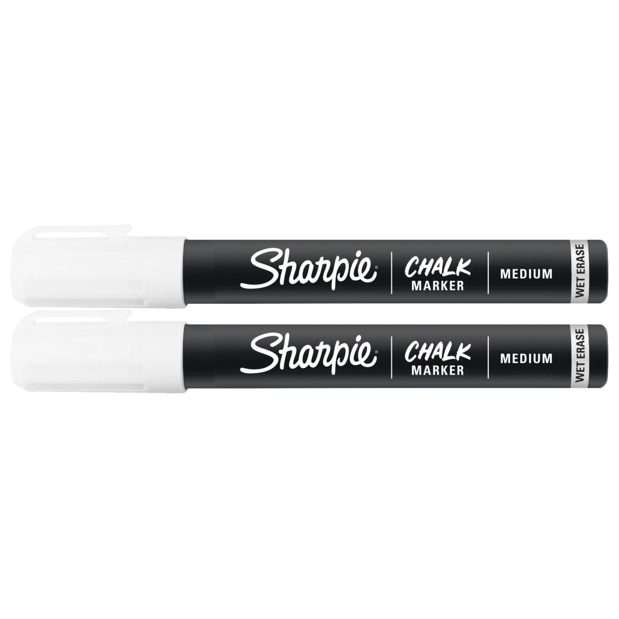 Sharpie Chalk Markers, Wet Erase Markers, White, 2 Count