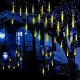 thumbnail image 4 of EONQY Meteor Shower Lights, 30cm 8 Tube Solar Raindrop Lights Waterproof Snowfall String Lights for Christmas Parties Wedding Christmas Tree, 4 of 8