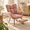 Light Pink, variant on Nursery Rocking Chair with Retractable Footrest, Pink Wooden Rocking Chair with Side Pocket, Comfy High Back Nursing Glider Armchair for Bedroom & Baby Room, Small Apartment Furniture