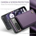 thumbnail image 2 of Feishell for Google Pixel 8a Case with Card Holder, Wallet Case for Women Men with RFID Blocking, Durable PU Leather Kickstand Magnetic Clasp Shockproof Phone Case,Purple, 2 of 9