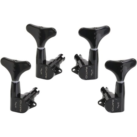 Ratio 2x2 4-String Bass Tuners, Y-Key - BLACK, PRB-4220-B0