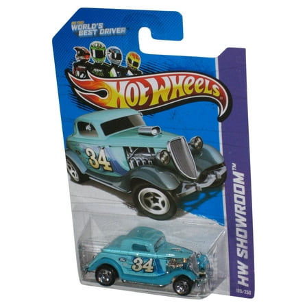 Hot Wheels HW Showroom (2012) Blue 3-Window '34 Ford Toy Car 189/250