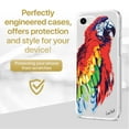 thumbnail image 2 of Case Yard iPhone-SE Case Clear Soft & Flexible TPU Ultra Low Profile Slim Fit Thin Shockproof Transparent Bumper Protective Cover Drop Protective Cell Phone Cases (Watercolor Macaw), 2 of 8