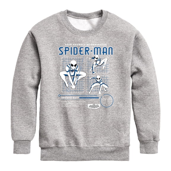 Spiderman - Dark Digital - Youth Boys Crew Fleece Sweatshirt
