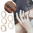 thumbnail image 2 of ZTTD Women Geometric Ring for Gifts Creative Ring 5 Piece Set, Sizes 6 - 10, 2 of 8