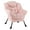 Pink, variant on Costway Large Lazy Chair with Cozy Head Pillow Stylish Tufted Back & Seat Armrests Gray