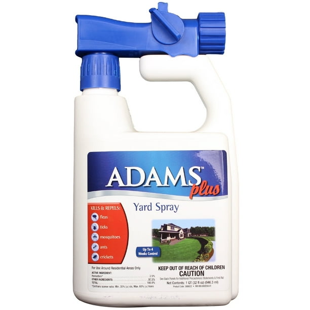 Adams Plus Yard Spray for Fleas Ticks Other Pests (32 oz) Walmart com Adams Plus Yard Spray for Fleas Ticks Other Pests (32 oz) Walmart com