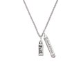 thumbnail image 2 of Delight Jewelry Silvertone Faith Silvertone Guardian Angel Bar Charm Necklace, 23", 2 of 4