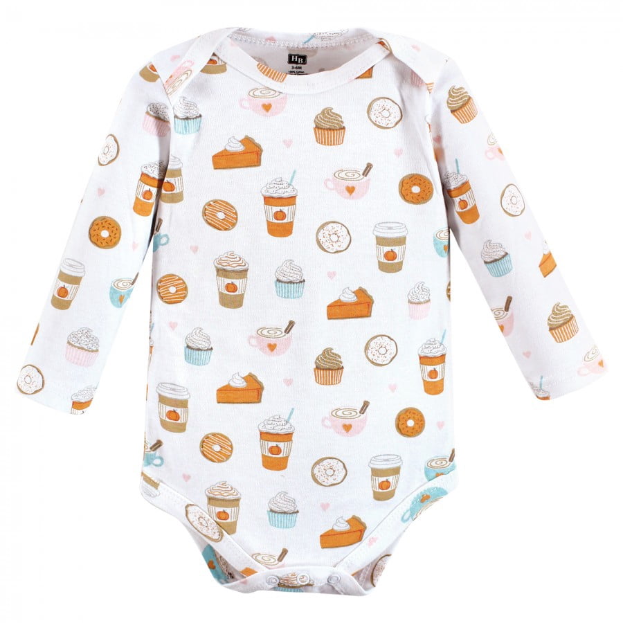 Hudson Baby Cotton Long-Sleeve Bodysuits, 5-Pack, Newborn- 24 Months