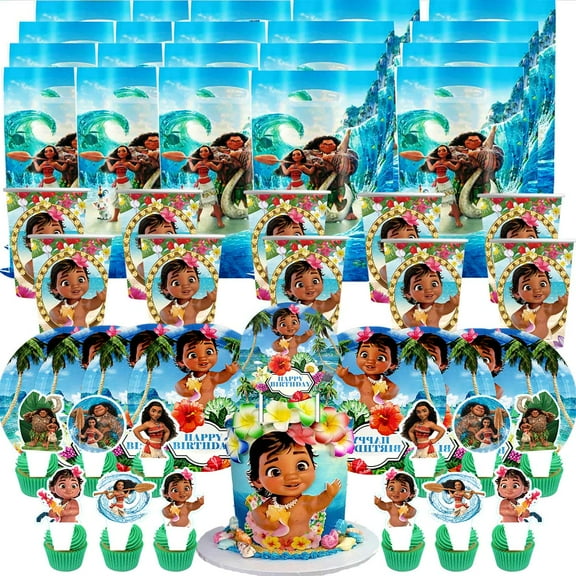 Moana Princess Gift Bags Goodie Bag Plates Cup Candy Treat Birthday Party Supplies Decorations Decor