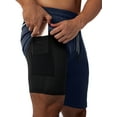 thumbnail image 3 of SHCKE Men 2 in 1 Running Workout Shorts Double Layer Athletic Shorts Sport Gym with Pockets, 3 of 5