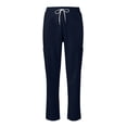 thumbnail image 2 of Four Way Stretch Scrub Pants for Women Slim Fit Anti-Wrinkle Yoga Waistband Jogger Medical Uniform Work Pants 2026 Navy S, 2 of 6
