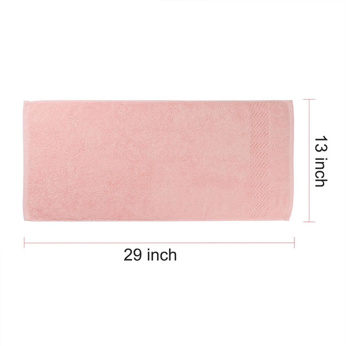 PiccoCasa 6 Pack Soft Hand Towels Cotton 13 x 29" for Bathroom Pink