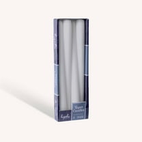 Hyoola 10" Light Grey Dripless European Made Taper Candles, Unscented Paraffin Wax with Cotton Wicks, 4-Pack