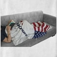thumbnail image 5 of Memorial Day Soft Flannel Fleece Throw Blanket, Happy National Holidays Patriotic Designed American Flag, Cozy Plush for Indoor and Outdoor Use, 60" x 80", Night Blue Vermilion, by Ambesonne, 5 of 5