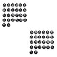 thumbnail image 1 of ZLight 26 Pcs Breloques Initiales Bijoux Pendentif Suspendu Fait Main Double Face Plat Rond Alliage Boucles d'Oreilles Noir 2Ensemble, 1 of 6