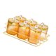 thumbnail image 3 of Tarros de frutas secas con tapa, contenedor de almacenamiento de alimentos para el comedor, fiesta, frutos secos Ámbar 6 cuadrículas, 3 of 9