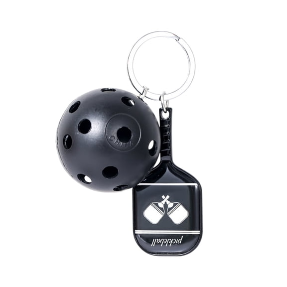 Elainilye Pickleball Racket Alloy Keychain Pendant, Miniature Sports Simulation Charm, Enthusiast Gift Accessory for Bags, Keys, Zipper Pull