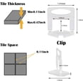 thumbnail image 3 of Juego de 200 clips niveladores de baldosas para instalaciones, precisión de 0,3 mm, ideal para kits de baldosas, 3 of 5