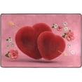 thumbnail image 4 of Dreamtimes Unique Two Hearts Cupid Arrow Non-Slip Area Rug 72"x48", Valentine Flower Soft Non Slip Washable Floor Mats for Indoor Front Porch,Living Room, Bedroom,Kitchen, 4 of 5
