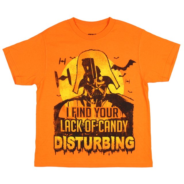 Star Wars Boys' Darth Vader I Find Your Lack Of Candy Disturbing T-Shirt Medium
