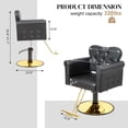 thumbnail image 2 of UBesGoo Hydraulic Salon Chair, Heavy Duty 360° Swivel Barber Styling Chair, Black Gold, 2 of 8