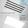 thumbnail image 3 of 1 Pack Simple Stripe Fluorescent Light Covers for Ceiling Lights Black and White Magnetic Ceiling Light Covers Overhead Light Filters for Office Classroom Home, 3 of 9