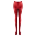 thumbnail image 5 of ZDHoor Women Glossy Yoga Leggings Tights Shiny Skinny Ballet Dance Workout Pants Burgundy XL, 5 of 7