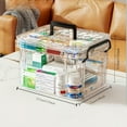 thumbnail image 4 of Large Capacity Double-Layer Medicine Organizer Box - Waterproof, Transparent Storage for Home & Travel, 4 of 7