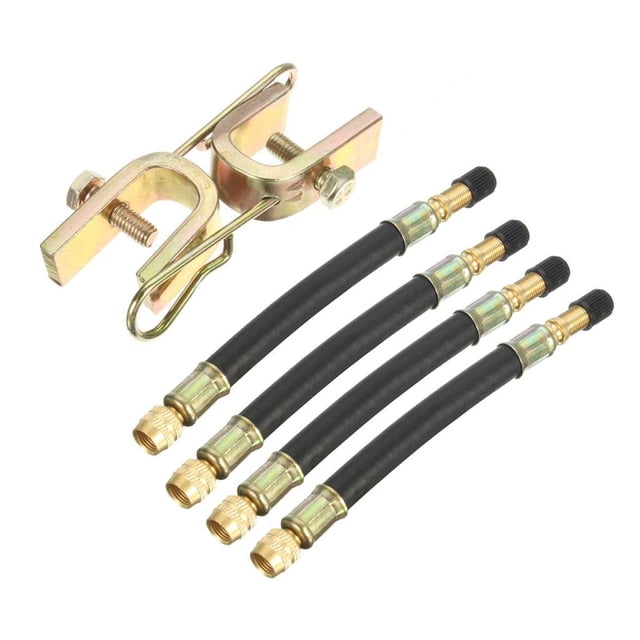 4pcs extensión de la válvula del neumático Soledad Adaptador de tránsito del autobús de la rueda del neumático Dual