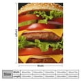 thumbnail image 4 of COMIO  Food Flannel Super Soft Cozy Blanket Funny Cute Cheeseburger Lightweight Warm Throw Blanket for Couch Living Room Bed Sofa Travel for Pet, 4 of 6