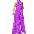 thumbnail image 1 of Combinaisons Habillées pour Femmes Soirée Invitée de Mariage Grande Taille Sans Manches Combinaisons Pantalon Grand Long Violet G, 1 of 5