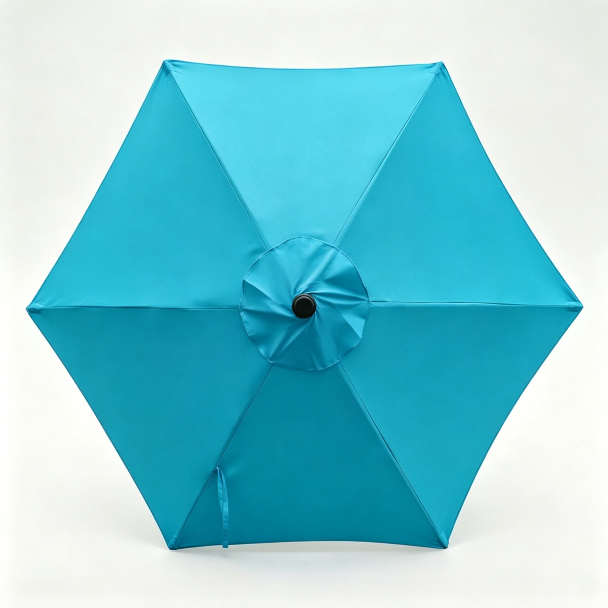 Kool 7.5 ft Outdoor Market Patio Umbrella with Crank, 6 Ribs, Cyan
