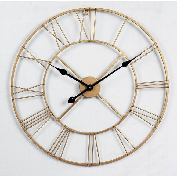HORLOGE EN MÉTAL RUSTIQUE 20"