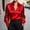 X-Red298, variant on YMNXA Women's Shirts Long Sleeve Lapel Solid Color Button Down Comfortable Elegant Satin Blouse Top For Casual Daily Wear,Black,L