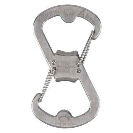 - NITE IZE SBO-03-11 S-Biner Clip,Silver Texture,2 in.