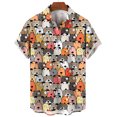 thumbnail image 3 of Camisetas de solapa con dibujos animados de gato para mujer, estilo callejero Y2k, con estampado 3D, manga corta y botón, ropa para mujer, camiseta superior, 3 of 5