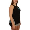 thumbnail image 2 of Reebok Womens Side Split Tank Top, Black, Small, 2 of 4
