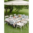 thumbnail image 3 of Outdoor Tablecloth with Umbrella Hole and Zipper, Fall Pumpkins Rectangle Table Cloth 52x70 Inch Waterproof Tablecloth, Teal Blue Grey Thanksgiving Black Plaid Polka Dot Picnic Table Cover for Patio, 3 of 7