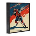 thumbnail image 2 of Stupell Industries Modern Dynamic Hockey Moment Black Framed Giclee Art, 24 x 24, by Lazar Studio, 2 of 8