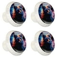 thumbnail image 2 of 4 Pcs Fox Knobs for Kitchen Cabinet Cupboard Dresser Bookcase Drawer Pulls Handles Round Home Decor, 2 of 8