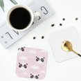 thumbnail image 5 of Disketp Cute Panda Funny Coasters,4 Pcs Leather Coasters With Holder, Perfect Housewarming Hostess Gifts,Protect Furniture From Water Marks Scratch, 5 of 9